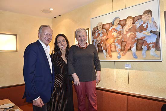 Moritz von Crailsheim, Isabelle Winter, Künstlerin Annemarie Bahr @ „Kunst-Wochenende auf dem Lande“ - Präsentation der Kunstwirte 2020 im Hotel Alpenhof und weiteren Lokalitäten in Murnau am 07.03.2020 / Foto: BrauerPhotos / S.Brauer